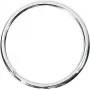 WEDO Metaliniai raktų žiedai 38 mm, blizgus nikeliuotas sidabrinis, 100 vnt. paketas 2623038