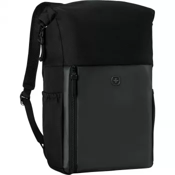 Wenger UrbanOne Roll-Top 15.6 Laptop Backpack Black