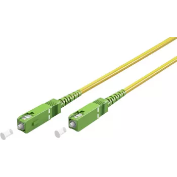 Wentronic Goobay 59641 OS2 vienmodis šviesolaidinis sujungimo kabelis, SC/APC į SC/APC, 5 m, geltonas, LSZH