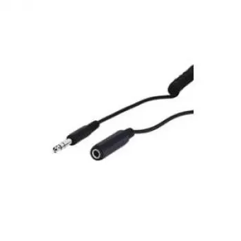 Wentronic Goobay 6,35 mm jack prailginimo kabelis, 5 m, TRS stereo, vyriškas į moterišką, juodas 50016