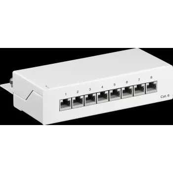Wentronic Goobay 62069 26 prievadų Cat6 S/UTP ekranuotas pataisų skydas, 1U 19 colių stovo montavimui, baltas