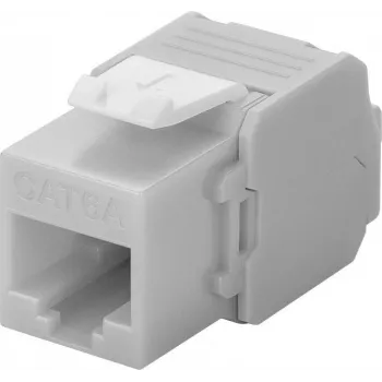Wentronic Goobay CAT 6a Keystone RJ45 lizdas, neekranuotas, 500 MHz, šviesiai pilkas-baltas (90693)