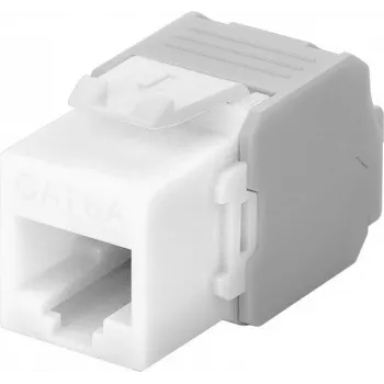 Wentronic Goobay CAT 6a Keystone RJ45 lizdas, neekranuotas, 500MHz, baltas (90867)