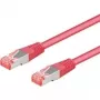 Wentronic Goobay CAT 6a S/FTP tinklo kabelis, magenta, 1 m, LSZH, varis 93682