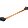 WENTRONIC Goobay RJ45 lango praėjimo kabelis Ultra-Slim 0,25 m, plokščias, Gigabit Ethernet, permatomas/baltas 71411