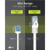 Wentronic Goobay itin lankstus CAT 6A tinklo kabelis Slim U/UTP baltas - itin trumpi jungtys, 0,5 m 74299