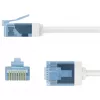 Wentronic Goobay itin lankstus CAT 6A tinklo kabelis Slim U/UTP baltas - itin trumpi jungtys, 0,5 m 74299