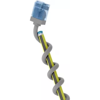 Wentronic Goobay Itin lankstus Cat 6A Slim U/UTP tinklo kabelis, pilkas, 0,25 m, itin trumpi snagless RJ45 jungtys 74225