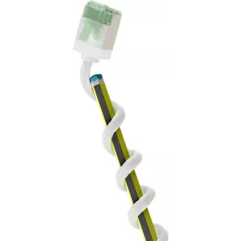 Wentronic Goobay itin lankstus CAT 8.1 plonas U/FTP tinklo kabelis, baltas, 0,5 m, 40 Gbps, itin trumpi jungtys 74358