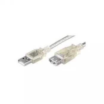 Wentronic Goobay USB 2.0 Hi-Speed prailginimo kabelis, pilkas, 0,6 m – USB Type A male to USB Type A female 68624