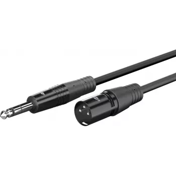 Wentronic Goobay XLR vyriškas – 6,35 mm jack vyriškas audio kabelis, 1 m, juodas 80049