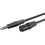Wentronic Goobay XLR vyriškas – 6,35 mm jack vyriškas audio kabelis, 1 m, juodas 80049