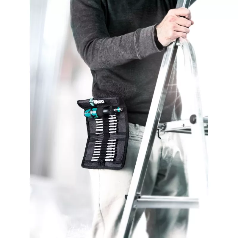 Wera 17 dalių Kraftform Kompakt 60 antgalių rinkinys, plokšti, Phillips, Pozidriv, TORX BO 05051042001