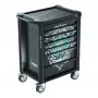 Wera 9700 Tool Rebel Workshop Trolley 1, 7 Drawers, Stainless Steel Worktop, Green/Black