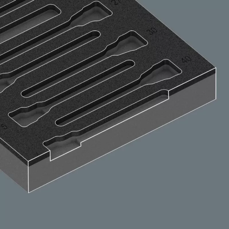 Wera 9723 putų įdėklas Zyklop B 3/8 inch bitų komplektui, 19 dalių