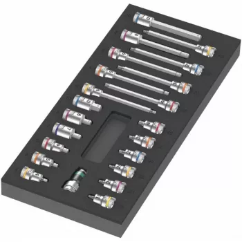 Wera 9723 putų įdėklas Zyklop B 3/8 inch bitų komplektui, 19 dalių