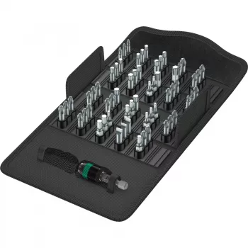 Wera Bit-Safe 61 Universal 1 61 dalių antgalių rinkinys, 1/4 colio šešiabriaunis, su Tough-Absorbing antgaliais ir universaliu antgalių laikikliu 05057122001