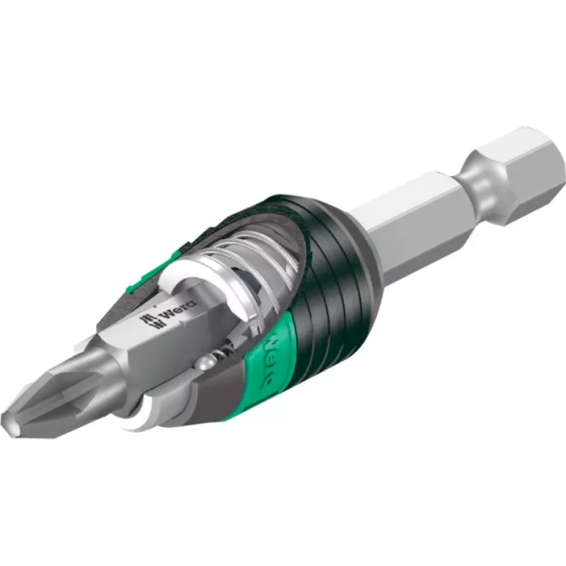 Wera Bit-Safe 61 Universal 1 61 dalių antgalių rinkinys, 1/4 colio šešiabriaunis, su Tough-Absorbing antgaliais ir universaliu antgalių laikikliu 05057122001