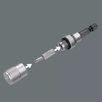 Wera Bit-Check 10 Drywall 1 bitų rinkinys, 10 vnt., Phillips PH 2, 25 mm, Rapidaptor greito atleidimo laikiklis, gylio ribotuvas, torsioniniai bitai