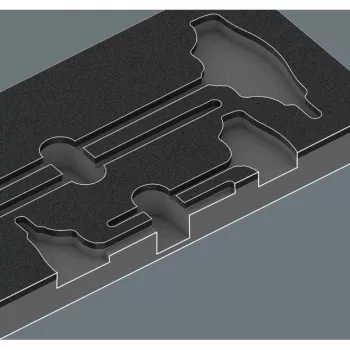 Wera Kraftform Plus 6 dalių atsuktuvų rinkinys su Lasertip ir sieniniu laikikliu