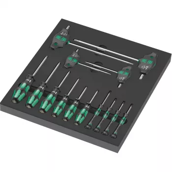 Wera Kraftform Plus 6 dalių atsuktuvų rinkinys su Lasertip ir sieniniu laikikliu