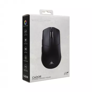 White Shark CADOR-B WGM-5020 laidinis RGB žaidimų pelė, juoda