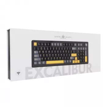 „White Shark EXCALIBUR-B TKL“ mechaninė žaidimų klaviatūra, KTT Wine Red linijiniai karšto keitimo jungikliai, per klavišą RGB, juoda