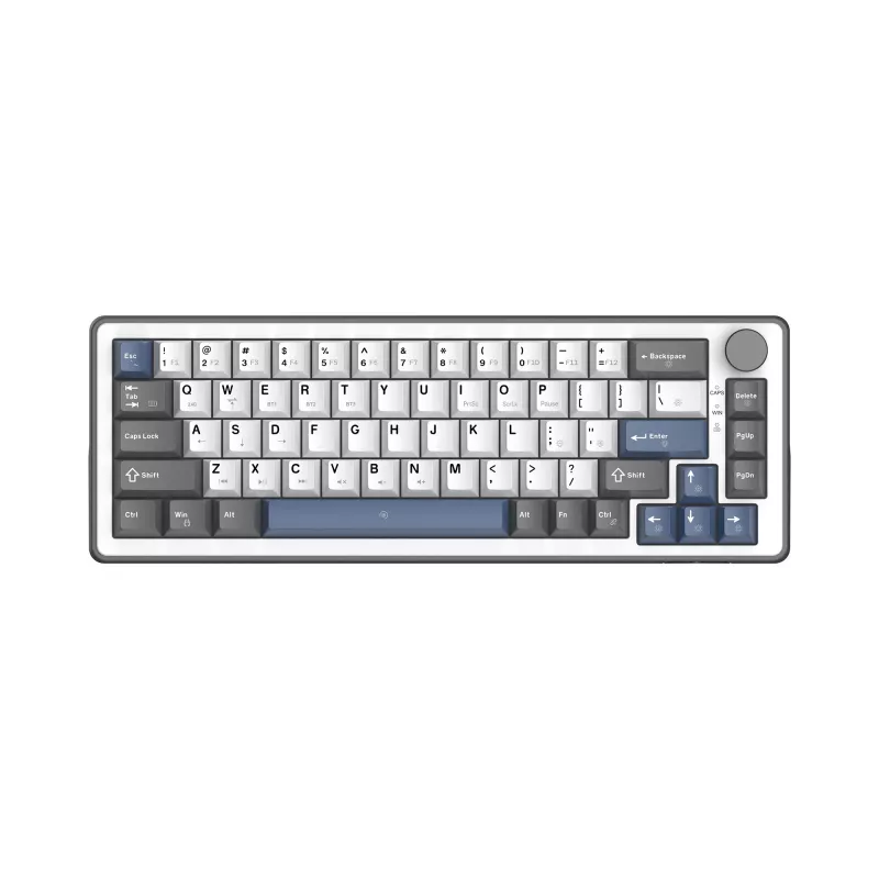 Balta mechaninė klaviatūra White Shark EXCALIBUR M (GK-009251) su Outemu Blue jungikliais, RGB apšvietimu, US išdėstymu