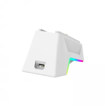 White Shark GAWAIN-W belaidė žaidimų pelė – 12000 DPI, 500mAh baterija, 56g, balta