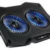 White Shark ICE GUARD GCP-4 aušinimo padėklas su dviem 125 mm mėlynos šviesos LED ventiliatoriais, 5 aukščio padėtimis, iki 17.3 colio