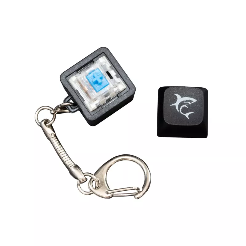White Shark KEYCHAIN reklaminis juodas mechaniniai jungikliai