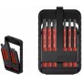 Wiha slimBit electric 45804 izoliuotų VDE atsuktuvų antgalių rinkinys, 6 vnt., plokštieji, Phillips, Pozidriv, TORX, 75 mm