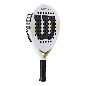 Wilson Optix V2 Lite Padel Racket - Teardrop Forma, Minkšta EVA šerdis, Stiklo pluošto paviršius, Juoda/Žalia