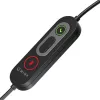 WINX CALL Pro 2 Mono AI triukšmo slopinimo ausinės su USB-A laidu, sukamu mikrofonu ir minkštu PU odos paminkštinimu, juodos