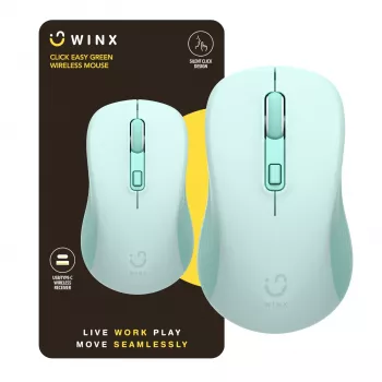 WINX CLICK Easy 1600DPI 2.4GHz belaidė pelė - žalia