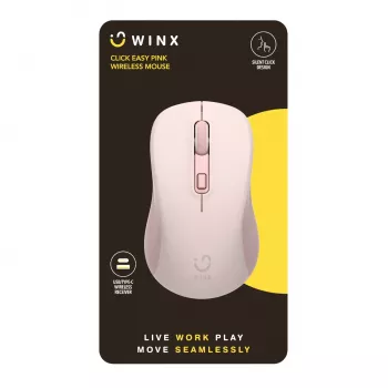 WINX CLICK Easy 1600DPI 2.4GHz belaidė pelė - rožinė