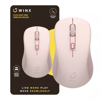 WINX CLICK Easy 1600DPI 2.4GHz belaidė pelė - rožinė