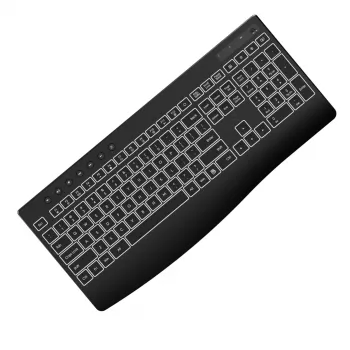 WINX DO Business apšviestas laidinis klaviatūros ir pelės rinkinys – pilno dydžio membraninė, vaivorykštinis LED, reguliuojamas DPI, atsparus skysčiams, USB Plug & Play