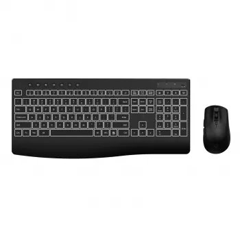 WINX DO Business apšviestas laidinis klaviatūros ir pelės rinkinys – pilno dydžio membraninė, vaivorykštinis LED, reguliuojamas DPI, atsparus skysčiams, USB Plug & Play