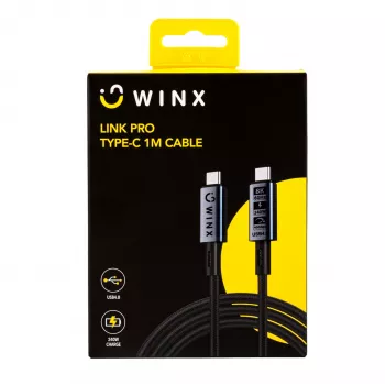 WINX LINK Pro Type-C 1m laidas 100W PD USB 2.0 480Mbps juodas