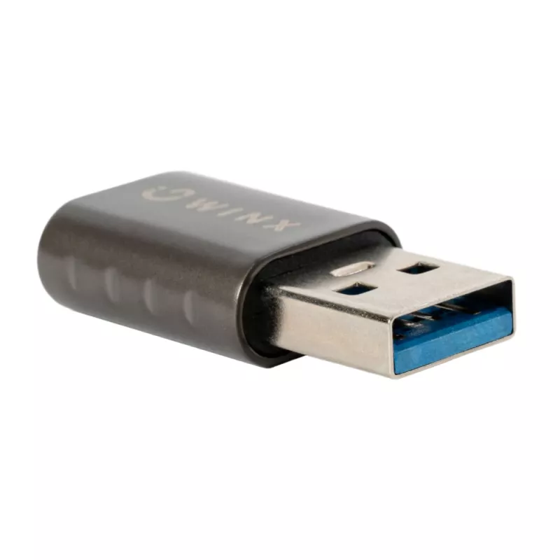 WINX LINK Simple USB į Type-C adapterių dvynių rinkinys (USB-A kištukas į USB-C lizdą, 5Gbps, 15W, Space Grey, 2 vnt.)