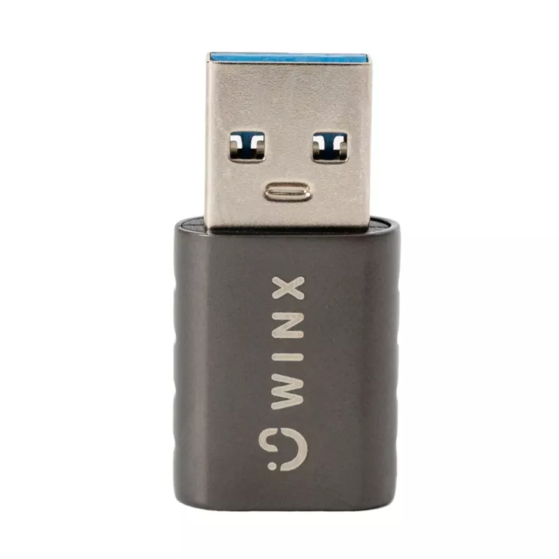 WINX LINK Simple USB į Type-C adapterių dvynių rinkinys (USB-A kištukas į USB-C lizdą, 5Gbps, 15W, Space Grey, 2 vnt.)