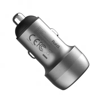 WINX POWER Fast 89W automobilinis įkroviklis – USB-C PD 67W + USB-A QC 18W, juodas