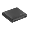 WINX POWER Ultra 140W GaN stalinis įkroviklis - 2x USB-C PD 100W + USB-A QC 22.5W, juodos spalvos