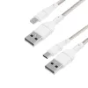WINX USB į Type-C|Lightning įkrovimo laidas 2-in-1 šakotas 1,2 m juodas