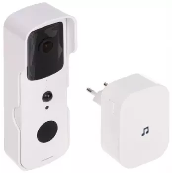 Belaidis vaizdo skambutis su kamera ATLO V2 – 1080p Full HD, 166° platus kampas, IP65, dvigubas maitinimas, Tuya Smart