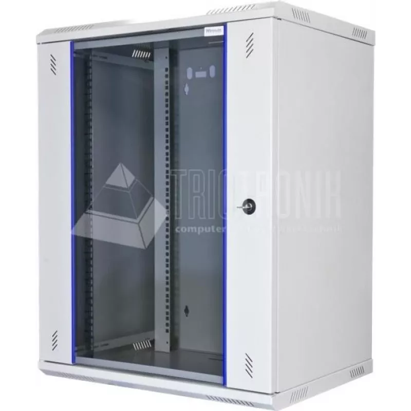 Wirewin WCAB PS2 600X450X15U sieninis 15U serverių spintelė, pilka
