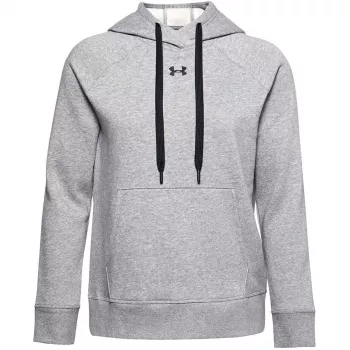 Moterų Under Armour Rival Fleece HB gobtuvas Mod Gray/White