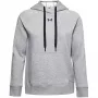 Moterų Under Armour Rival Fleece HB Megztinis su gobtuvu Mod Gray/White Dydis S