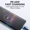 Wozinsky 1 m USB-C į USB-C laidas 60W PD greitasis įkrovimas ir duomenų sinchronizavimas juodas